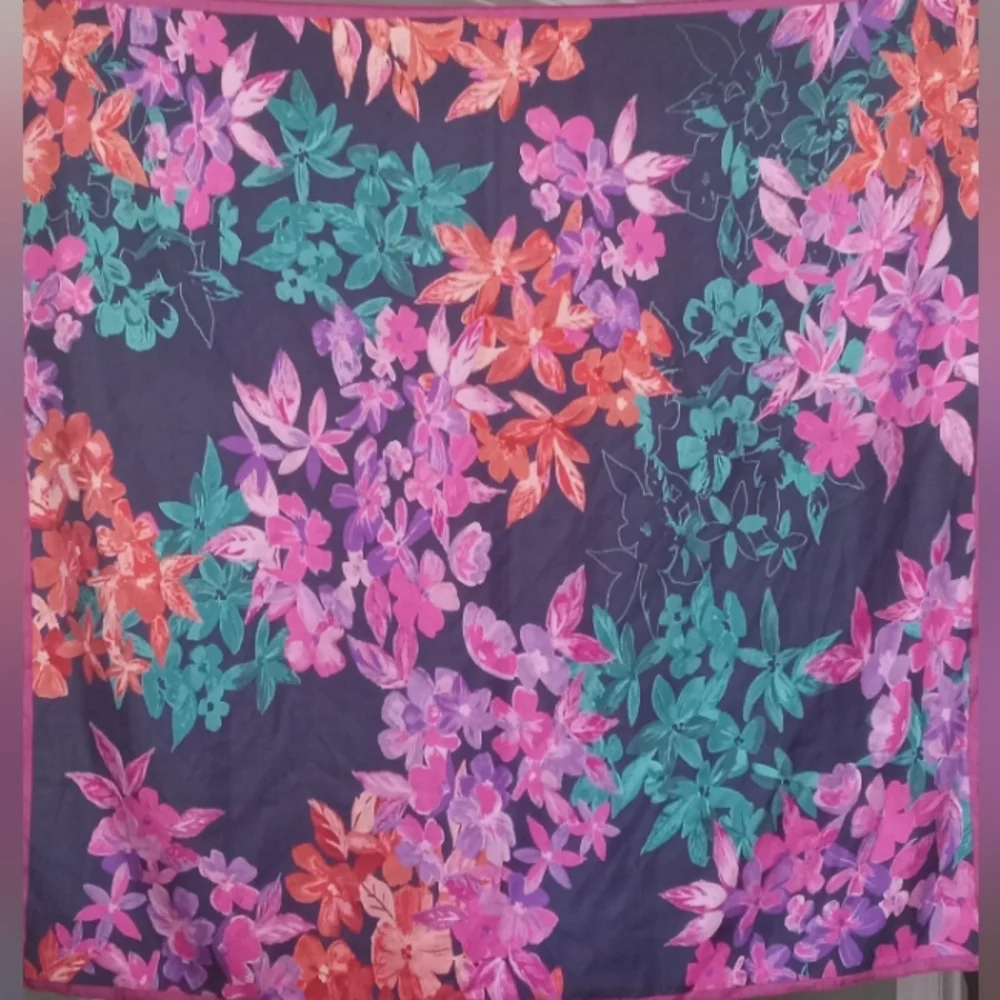 Floral silk scarf 36